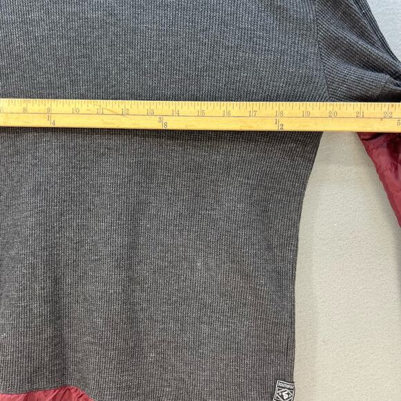 Southpole Top Women's XL Grey Maroon Crew Neck Pullover Sweatshirt Gorpcore - Picture 2 of 12